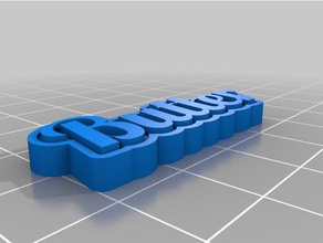 la mantequilla de etiqueta llaveros personalizado 3d print model - Mito3D