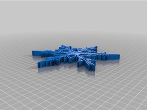 snowflake 10 3d printing 3d print model - Mito3D