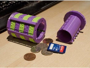 safe mit Zahlenschloss 00 sehbehinderte Container blind cryptex Behinderung deaktiviert Behinderte Geld Geld-box piggy bank 3d print model - Mito3D