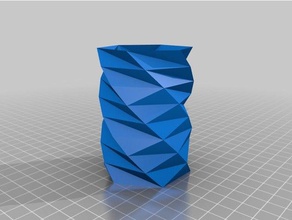 girar hexagonal de buques vaso rotado decoración hexágono girado vasos 3d print model - Mito3D