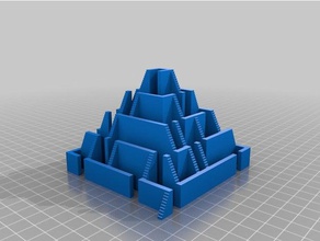 my customized pyramidal staircase maze toys & games 3d print model - Mito3D
