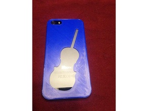 cas de l'iphone 5 - violoncelle accessoires iphone instrument à cordes 3d print model - Mito3D