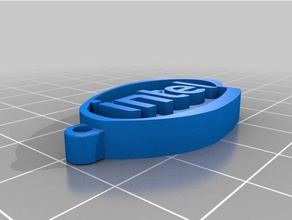 intel Schlüsselbund Schlüsselanhänger 3d print model - Mito3D