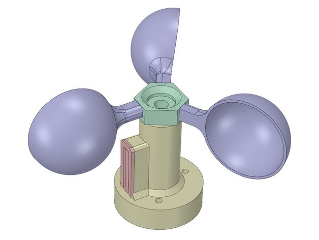 anemometer engineering 3D print model - Mito3D