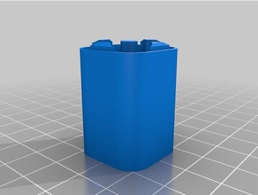 aaa batteries 4 pieces bottom part containers battery holder customized 3d print model - Mito3D