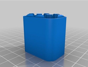 batterie aaa 6 pezzi la parte inferiore i contenitori su misura 3d print model - Mito3D