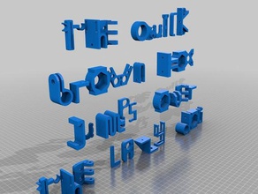 thingiverse schriftart Kunst font Skulptur Schrift 3d print model - Mito3D