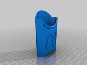 friesbox do agregado familiar batatas fritas com um palito de titular 3d print model - Mito3D