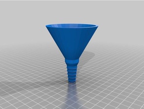 my customized revisited & universal hose coupler funnel maker diy 3d print model - Mito3D
