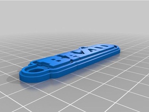 baz d Anahtarlık özelleştirilmiş 3d print model - Mito3D