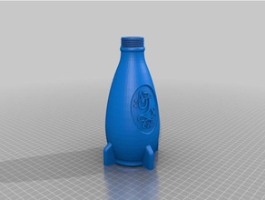 fallout 4 nuka quartz twisted cap bottle props cola world 3d print model - Mito3D