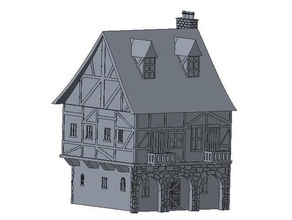 another tudor style house wargaming buildings & structures wargame model terrain 3d print model - Mito3D