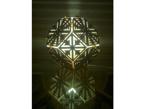 truncated octahedron lamp decor desk hanging laser lasercut light 3d print model - Mito3D