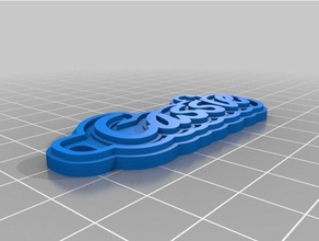cassie bleu de porte-clés personnalisé 3d print model - Mito3D
