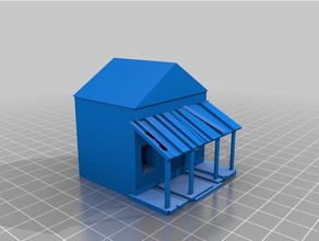 ho scale abandoned houses buildings & structures 3d print model - Mito3D