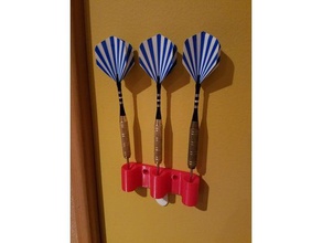 dart rack remix sport & outdoors darts hanger mount wall 3d print model - Mito3D