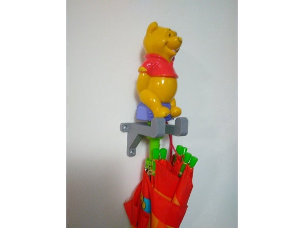 support de parapluie enfant - enfant-parapluie l'organisation crochet parasol 3D print model - Mito3D