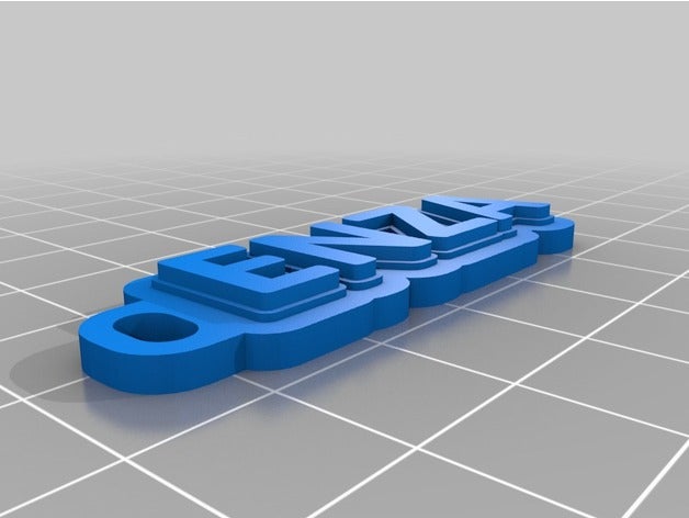 enza i portachiavi su misura 3D print model - Mito3D