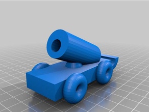 spring powered cannon interactive art 3d print model - Mito3D