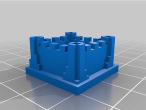 pixel château art 3d print model - Mito3D