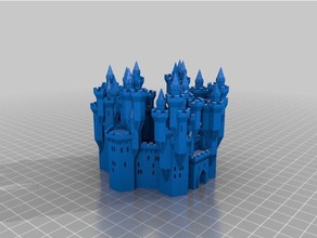 grand castle 3 buildings & structures customized 3d print model - Mito3D