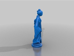 jean gordon sculptures femme shamisen analyses & répliques 3d print model - Mito3D
