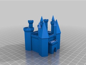 Burg blauen Schädel Gebäude & Strukturen kundengebundene 3d print model - Mito3D