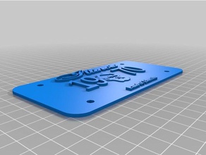 license plate 1970 costume customized 3d print model - Mito3D