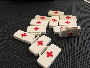 first aid kit 1 10th scale accessory rc r c vehicles axial crawler aide miniature rc4wd accessories scx10 tf2 trailfinder2 wraith 3d print model - Mito3D