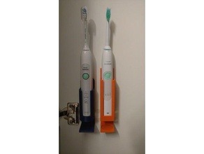 escova de dentes sonicare montagem na parede casa banho philips 3d print model - Mito3D