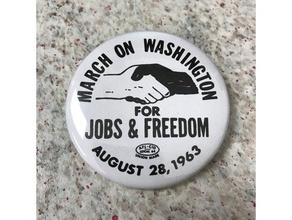 mlk march washington button & lesson plan signs logos african american civil rights martin luther king 3d print model - Mito3D