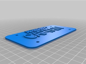 my customized american license plate costume 3d print model - Mito3D
