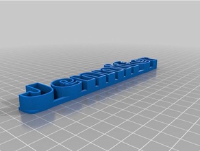 jennifer name plate sculptures customized 3d print model - Mito3D