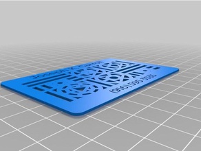 my customized thingiverse's custom business card1 signs & logos 3d print model - Mito3D
