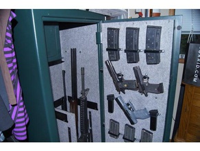 gun cabinet space savers hobby clip guns handgun hanger organization organizer storage 3d print model - Mito3D