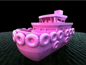 cute boat baby bathing vehicles 3d print model - Mito3D