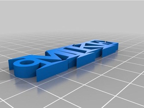 il mio personalizzato semplice personalizzate di nome portachiavi i su misura 3d print model - Mito3D