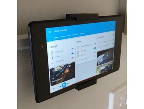 nexus 7 2013 qi wall mount tablet dock google hass home automation nexus7 openhab touchscreen 3d print model - Mito3D