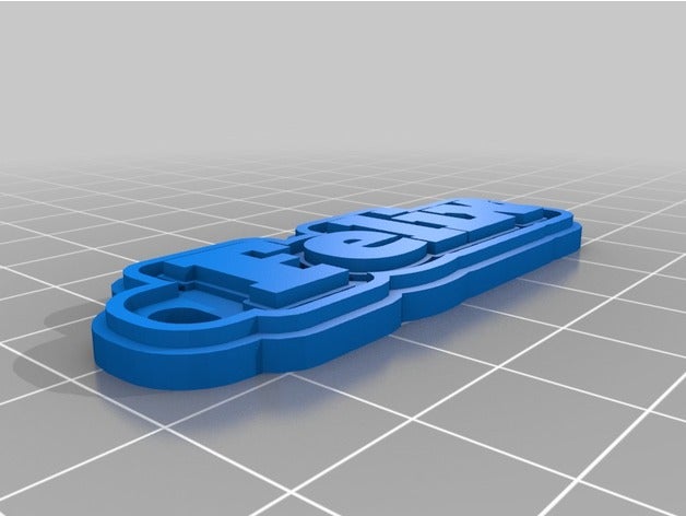 my customized multiline tag keychain felix keychains 3D print model - Mito3D