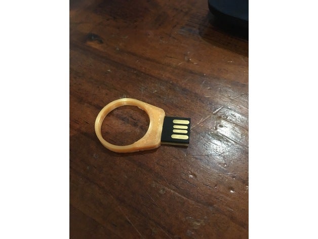usb ring 2 jewelry stick 3D print model - Mito3D