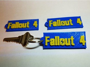 fallout 4, catena chiave fob giocattolo & accessori di gioco 4 keychain a key 3d print model - Mito3D