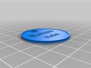 meine angepasste Runde dog tag Haustiere kundengebundene 3d print model - Mito3D