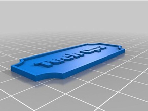 tech ops de la placa identificación decoración personalizado 3d print model - Mito3D