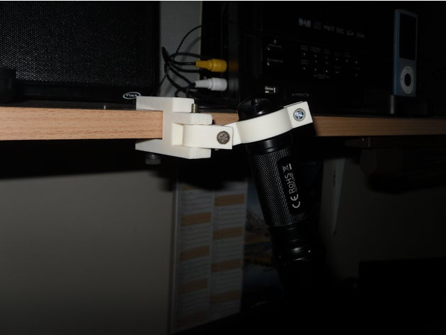 regolabile torcia morsetto gadget clip elettrica titolare luce il monte supporto girevole 3D print model - Mito3D