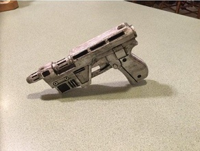 poe dameron blaster corrigido o tamanho do bico adereços traje prop arma modelo filme pistola star wars 3d print model - Mito3D