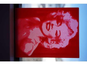 maraliy monroe lithophane 2d sanat marilyn 3d print model - Mito3D