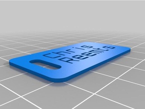 cr customluggagetag - Organisation kundengebundene 3d print model - Mito3D