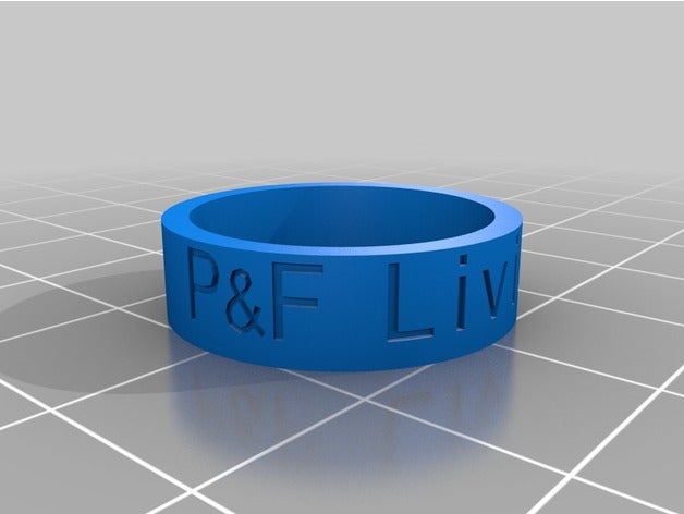 p&f ring livia rings customized 3D print model - Mito3D