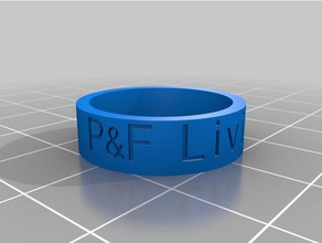 p&f bague de livia les anneaux personnalisé 3d print model - Mito3D