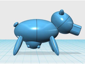 küçük inek hayvanlar hayvan düşük ayrıntı 3d print model - Mito3D